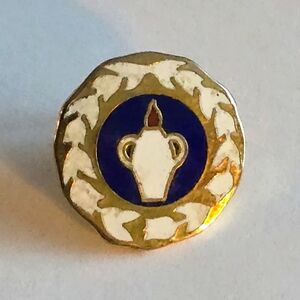 Vintage Gideons International pin lapel tie brooch gold fill enamel fraternal